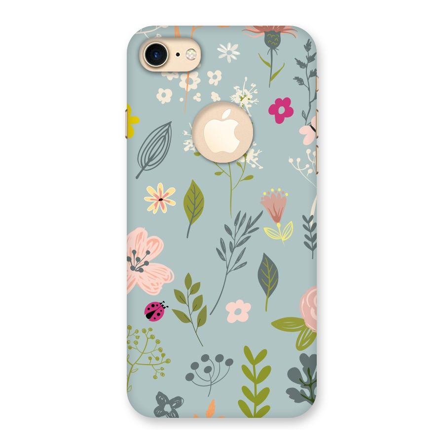 Flawless Flowers Back Case for iPhone 7 Logo Cut