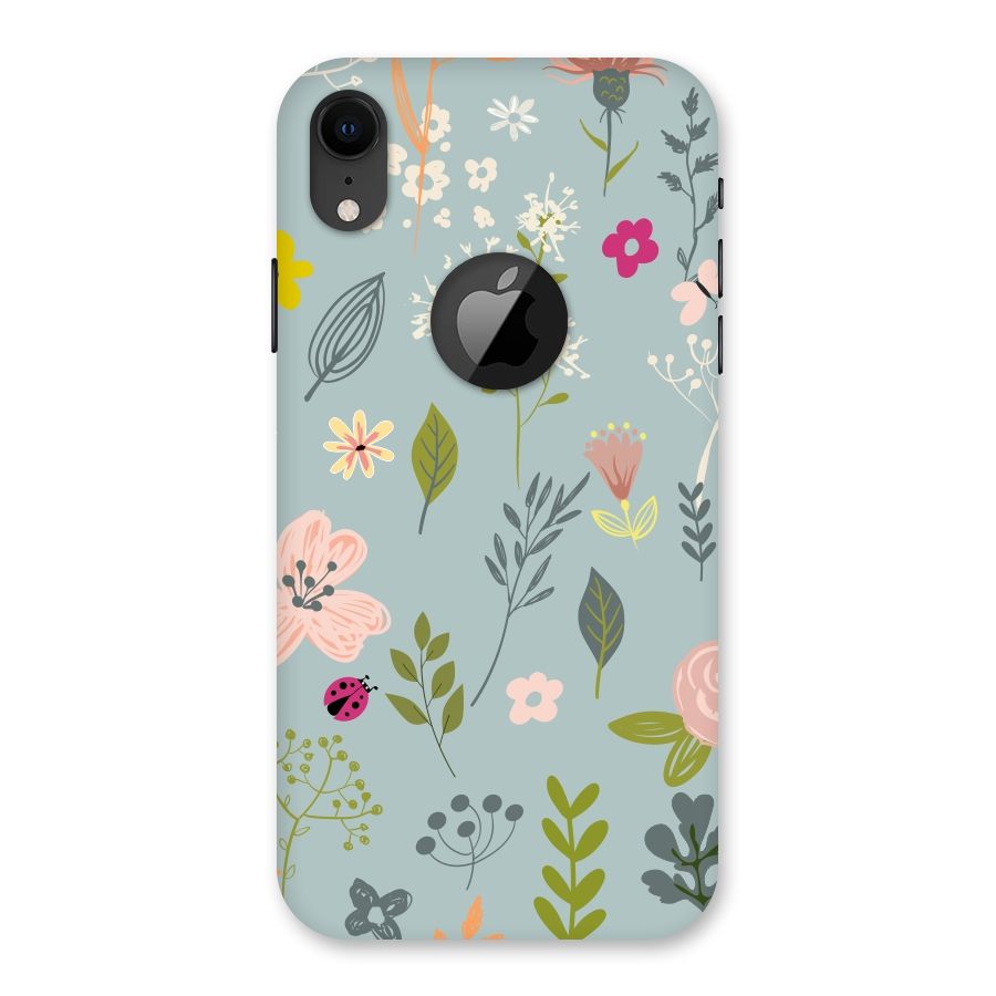 Flawless Flowers Back Case for iPhone XR Logo Cut