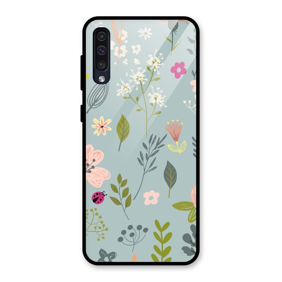 Flawless Flowers Glass Back Case for Galaxy A50