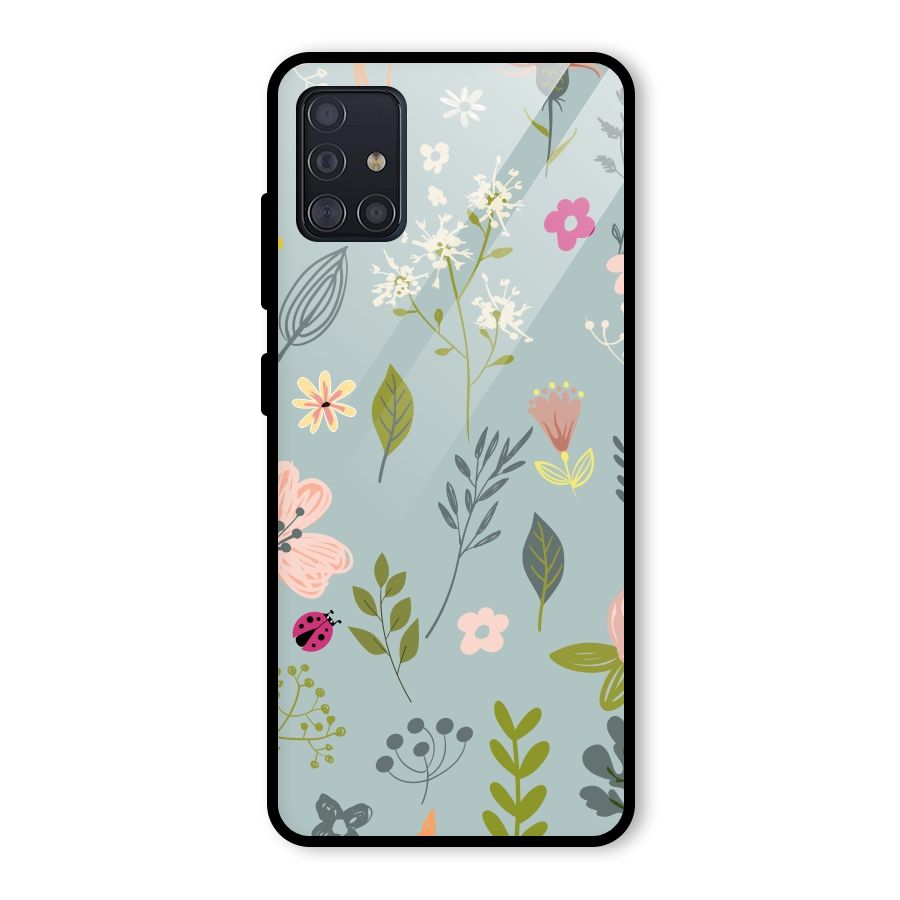 Flawless Flowers Glass Back Case for Galaxy A51