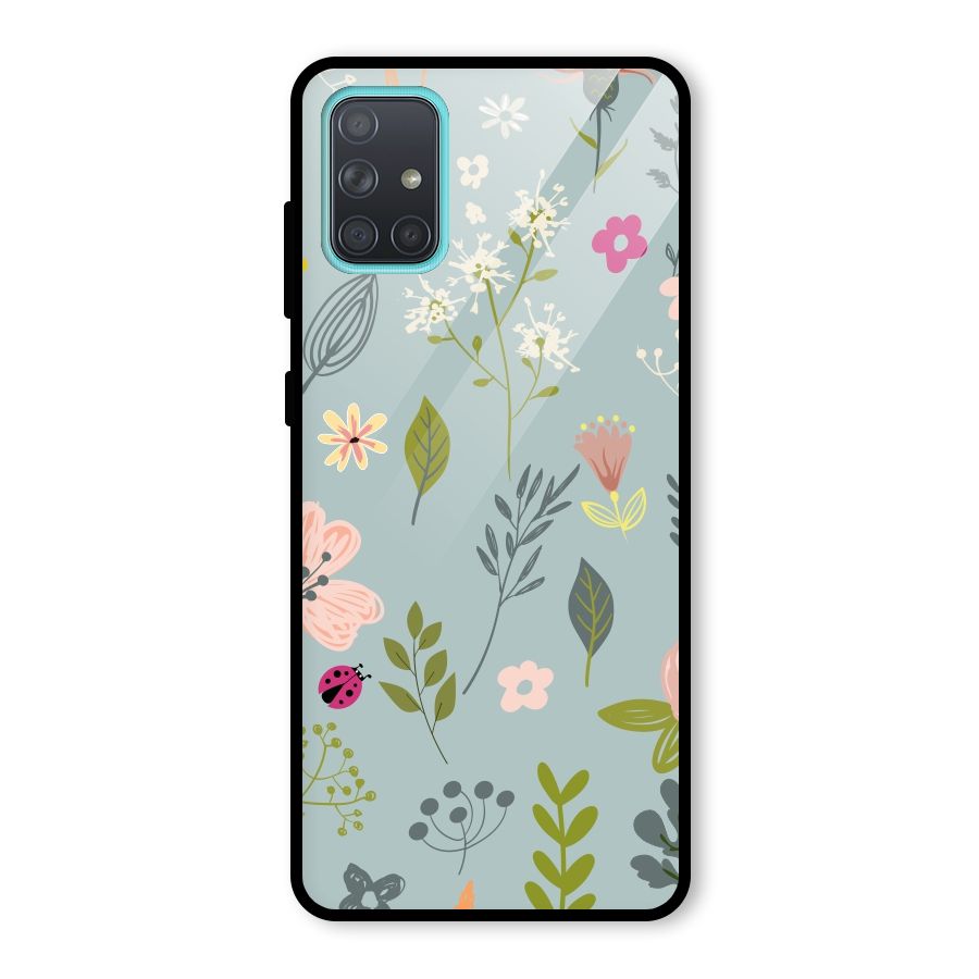 Flawless Flowers Glass Back Case for Galaxy A71