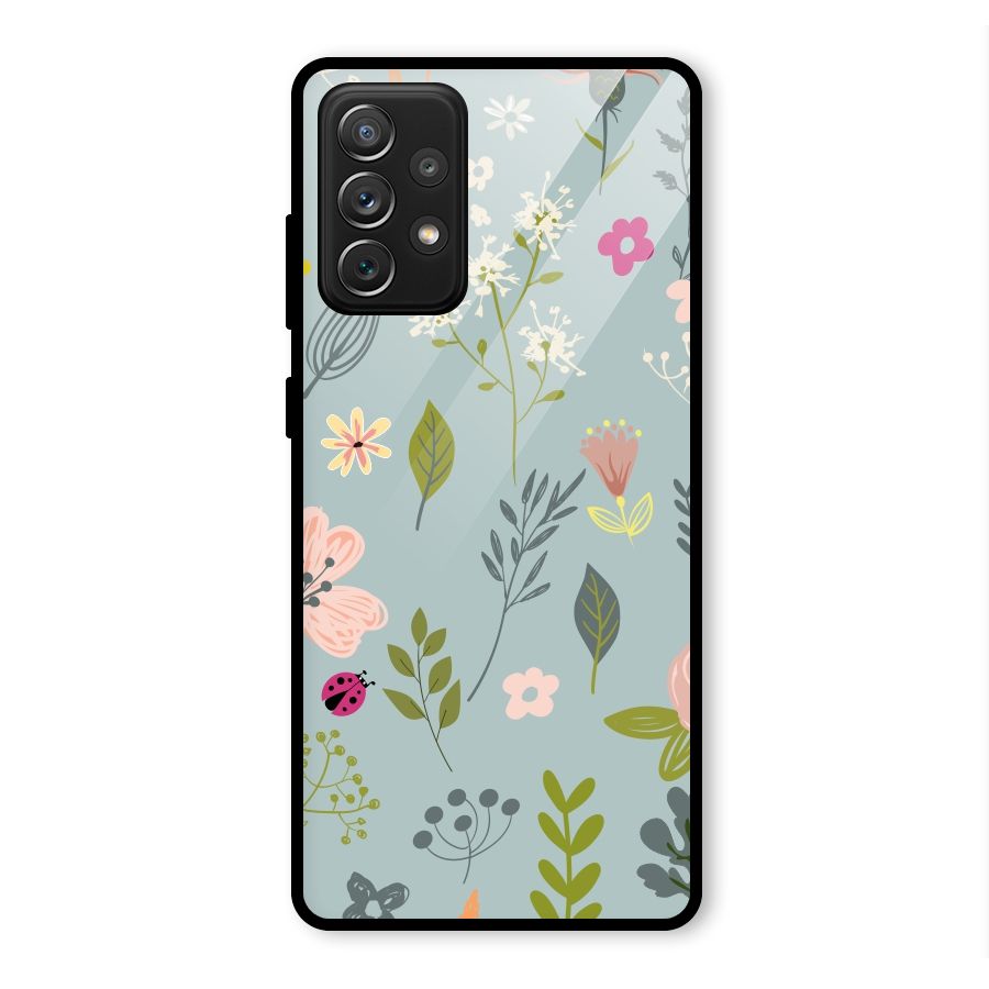 Flawless Flowers Glass Back Case for Galaxy A72