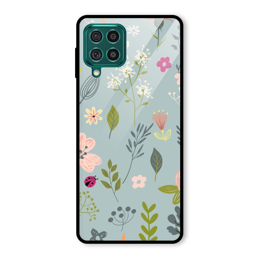 Flawless Flowers Glass Back Case for Galaxy F62