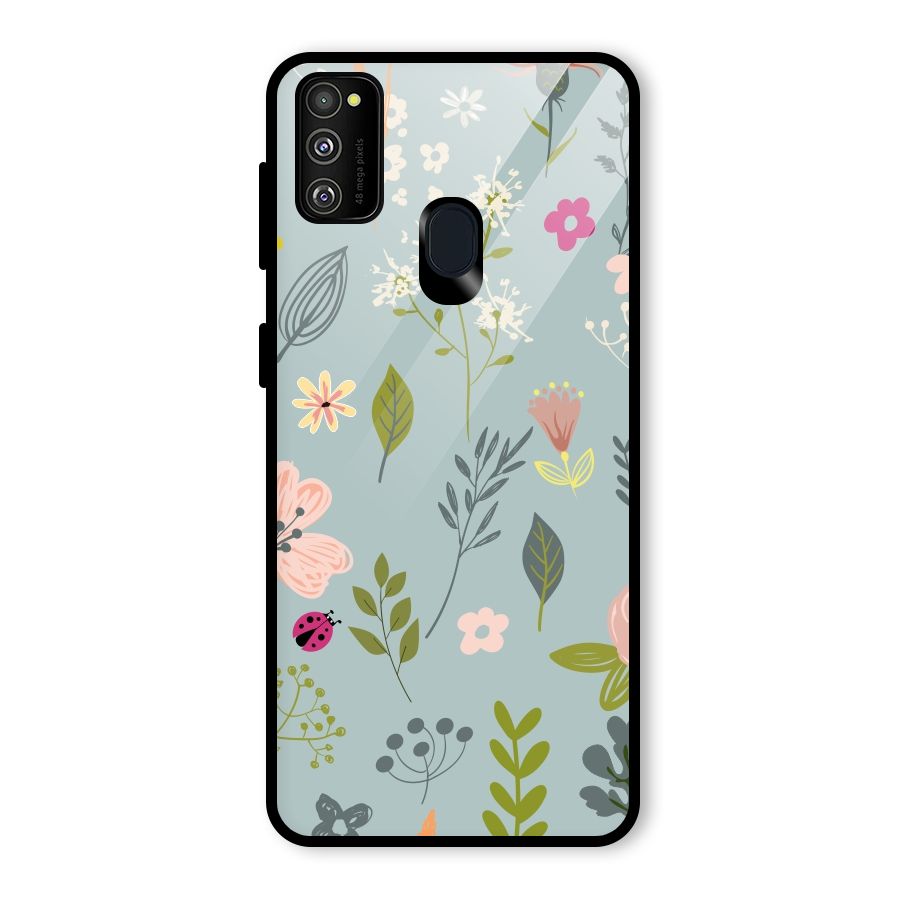 Flawless Flowers Glass Back Case for Galaxy M30s