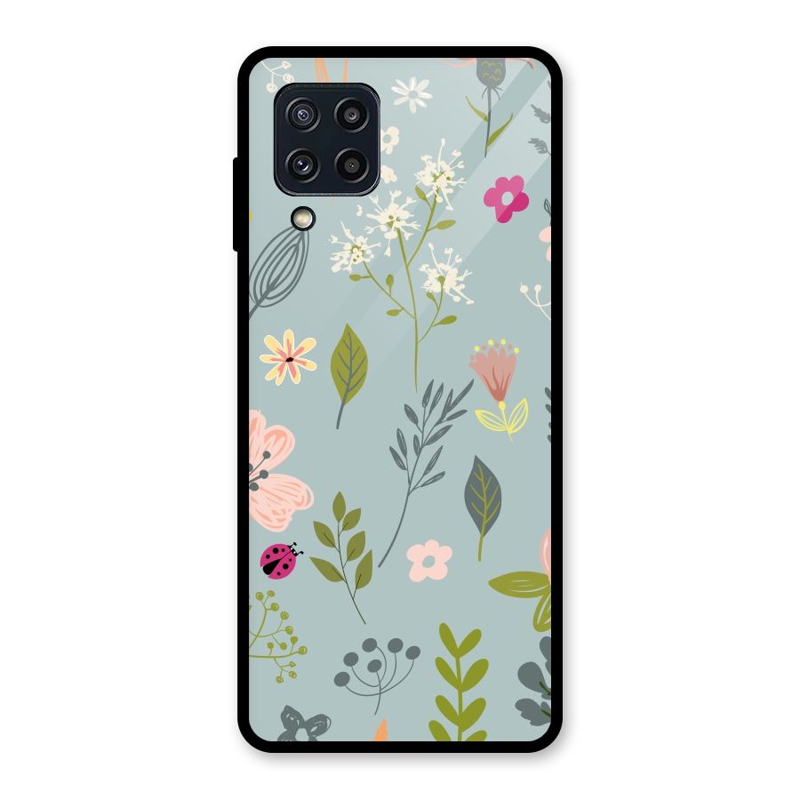 Flawless Flowers Glass Back Case for Galaxy M32