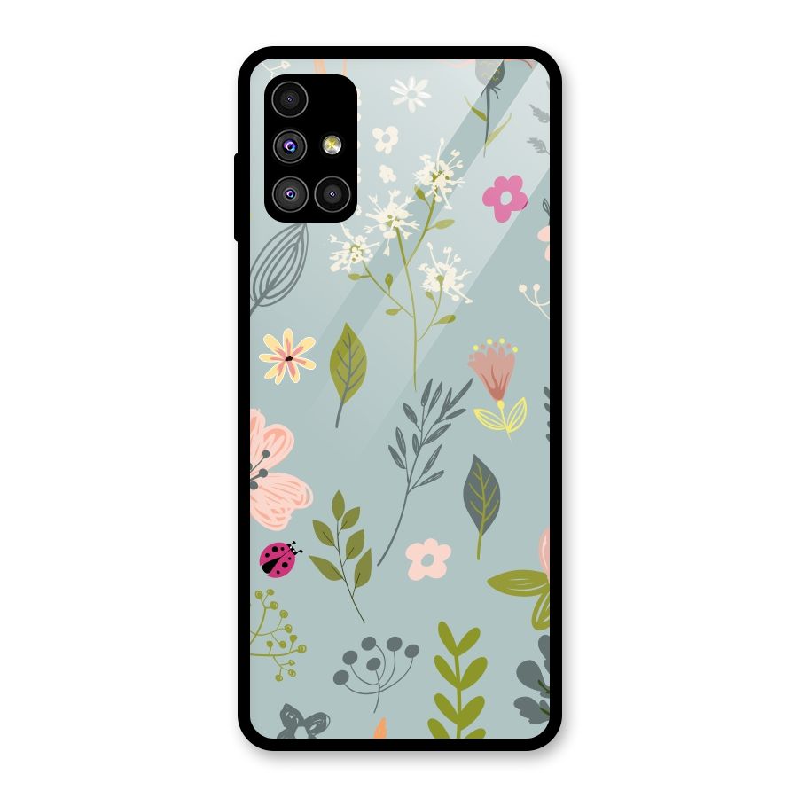 Flawless Flowers Glass Back Case for Galaxy M51