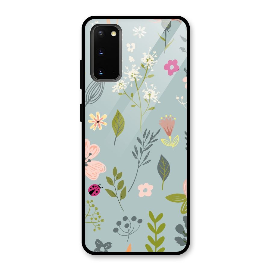 Flawless Flowers Glass Back Case for Galaxy S20