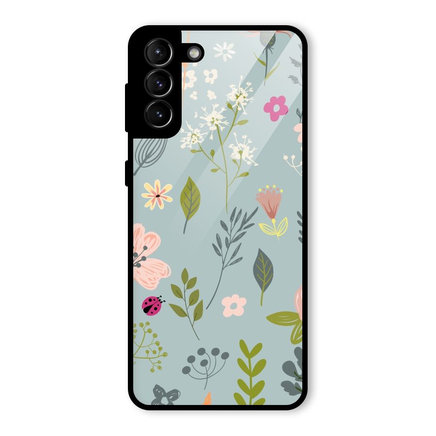 Flawless Flowers Glass Back Case for Galaxy S21 Plus