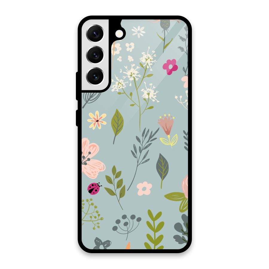 Flawless Flowers Glass Back Case for Galaxy S22 Plus 5G
