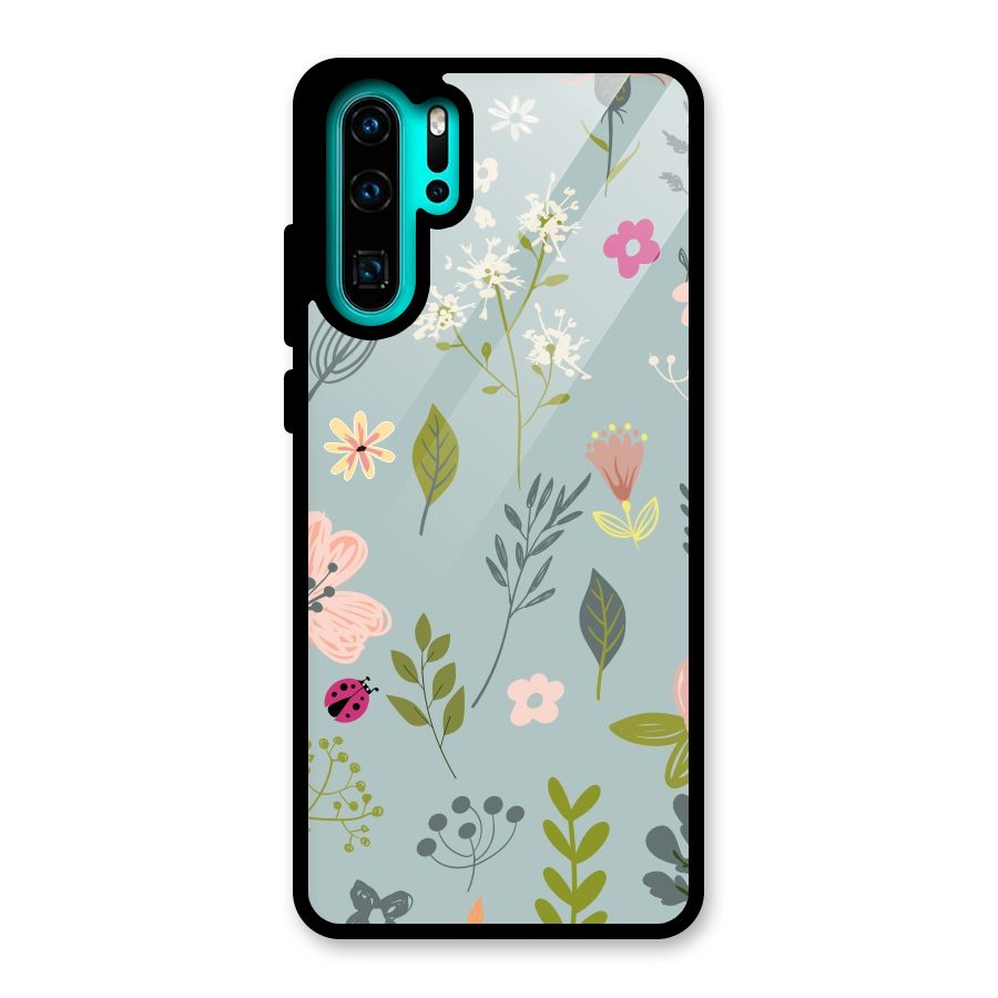 Flawless Flowers Glass Back Case for Huawei P30 Pro