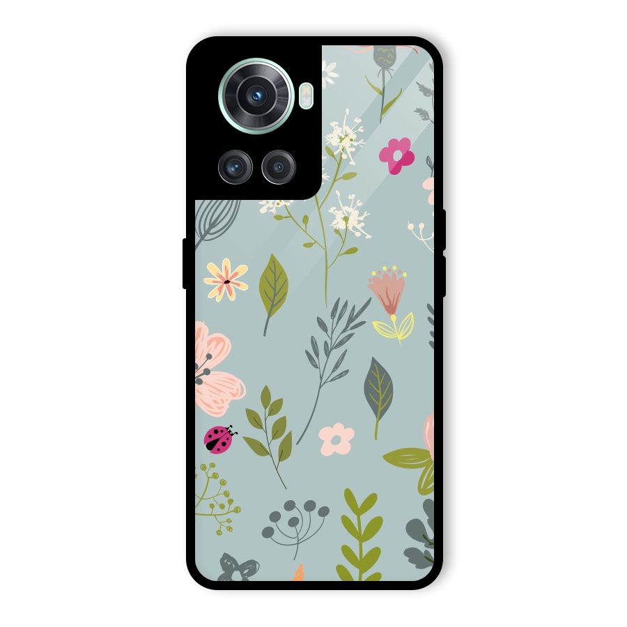 Flawless Flowers Glass Back Case for OnePlus 10R