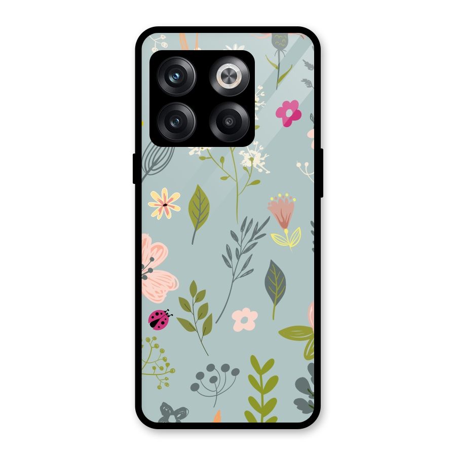 Flawless Flowers Glass Back Case for OnePlus 10T