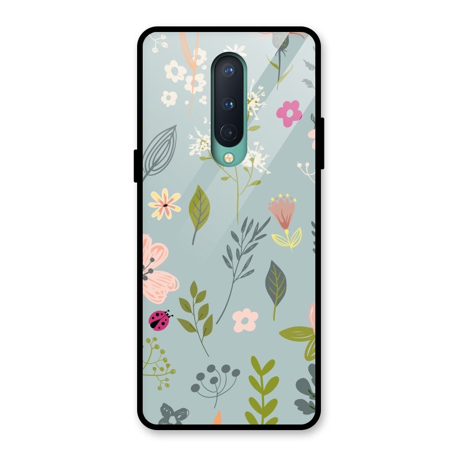 Flawless Flowers Glass Back Case for OnePlus 8