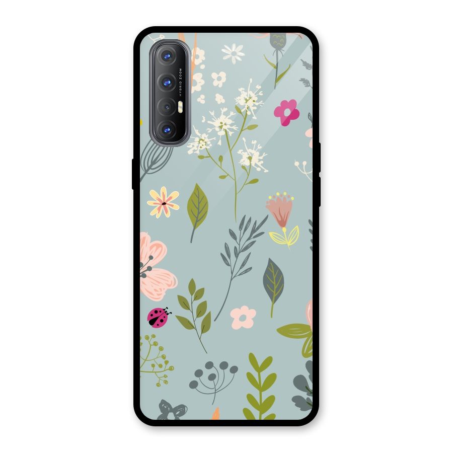 Flawless Flowers Glass Back Case for Oppo Reno3 Pro