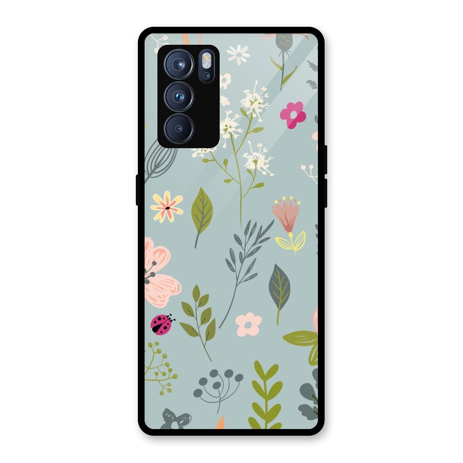 Flawless Flowers Glass Back Case for Oppo Reno6 Pro 5G