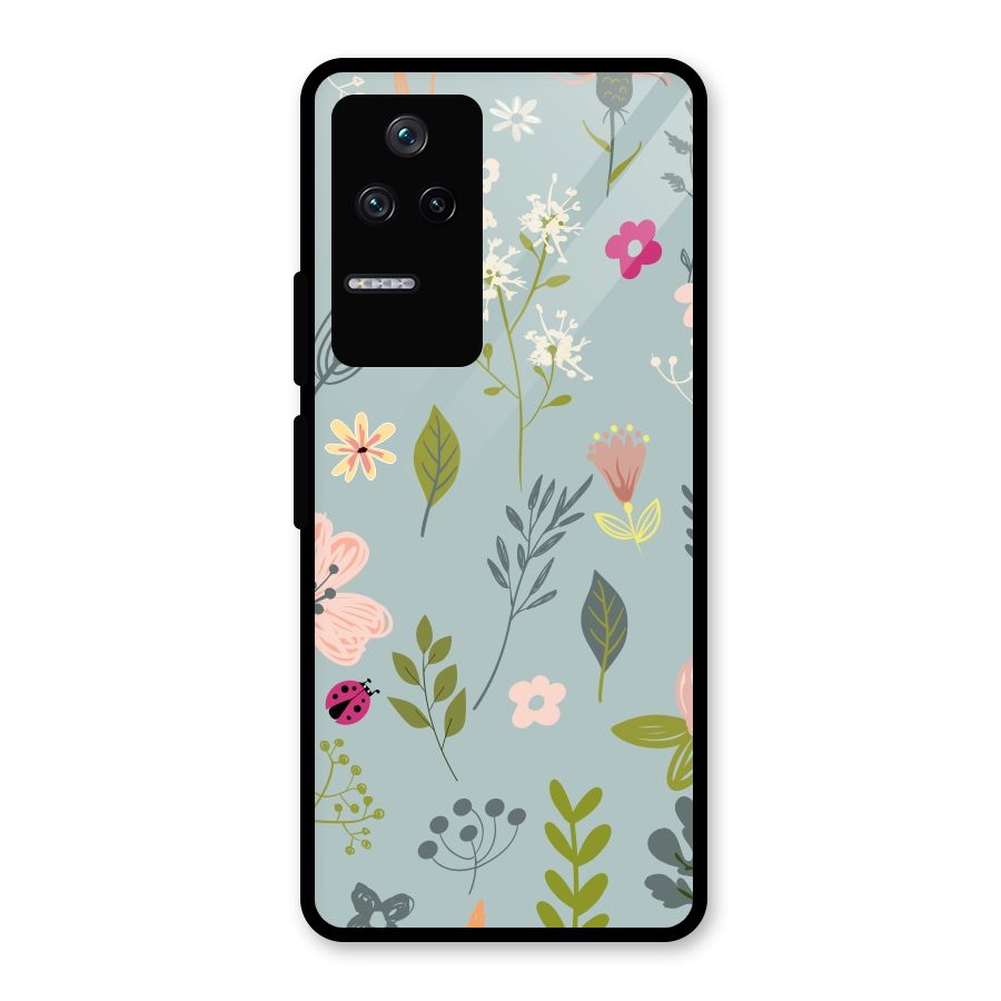 Flawless Flowers Glass Back Case for Poco F4 5G
