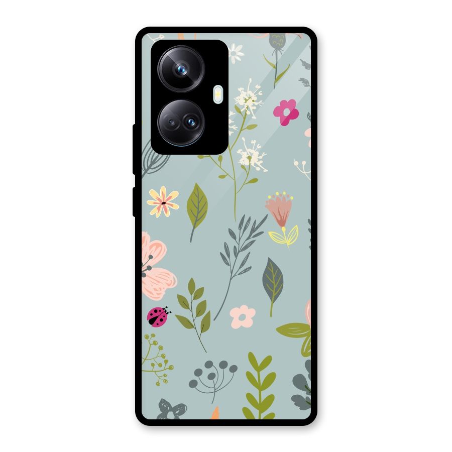 Flawless Flowers Glass Back Case for Realme 10 Pro Plus
