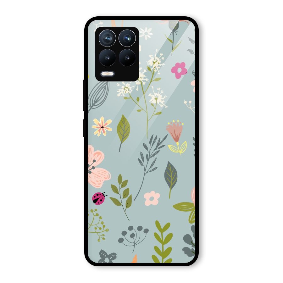 Flawless Flowers Glass Back Case for Realme 8 Pro