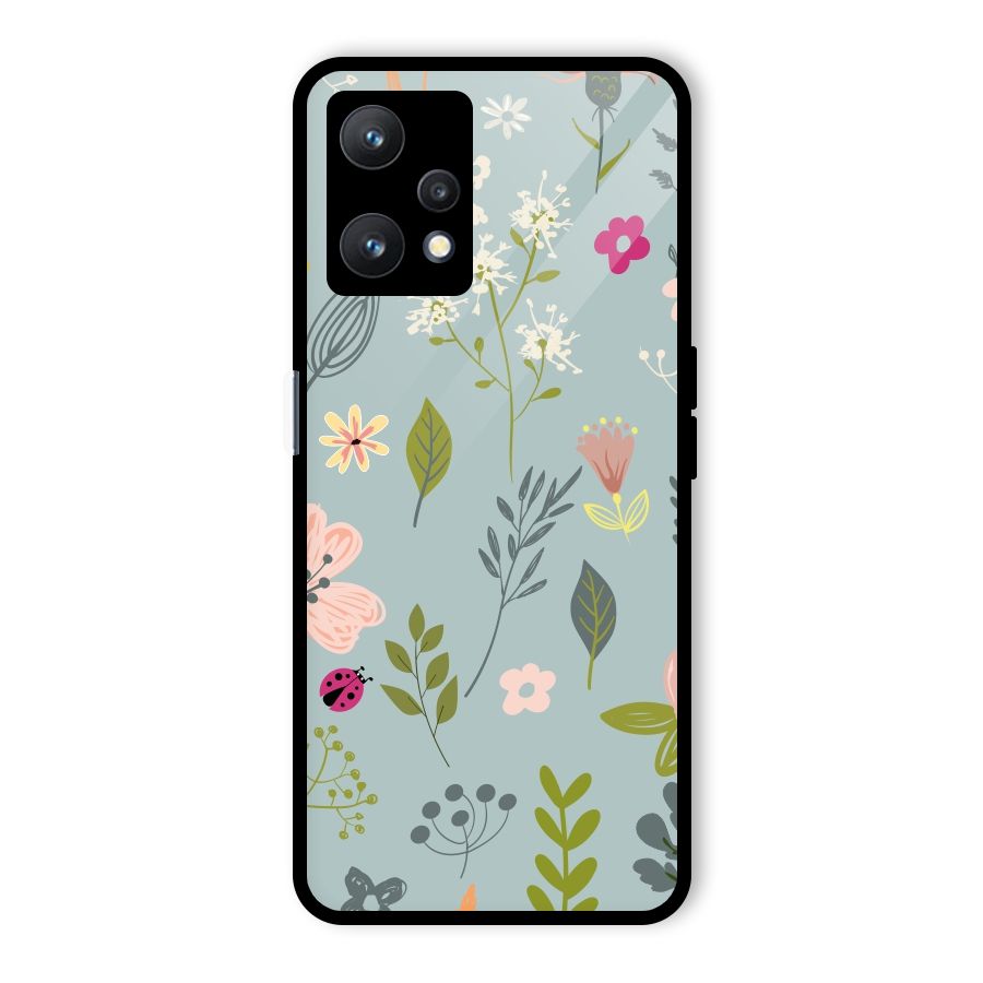 Flawless Flowers Glass Back Case for Realme 9 Pro 5G