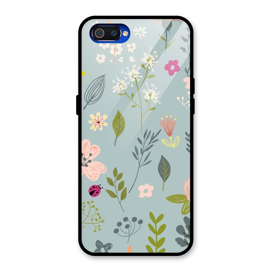 Flawless Flowers Glass Back Case for Realme C2