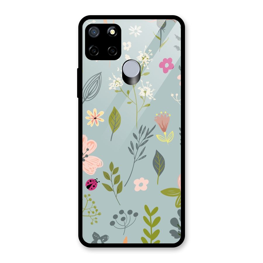 Flawless Flowers Glass Back Case for Realme Narzo 20