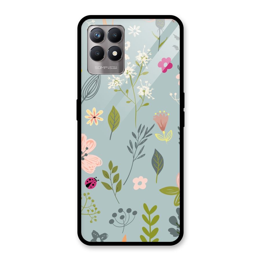 Flawless Flowers Glass Back Case for Realme Narzo 50
