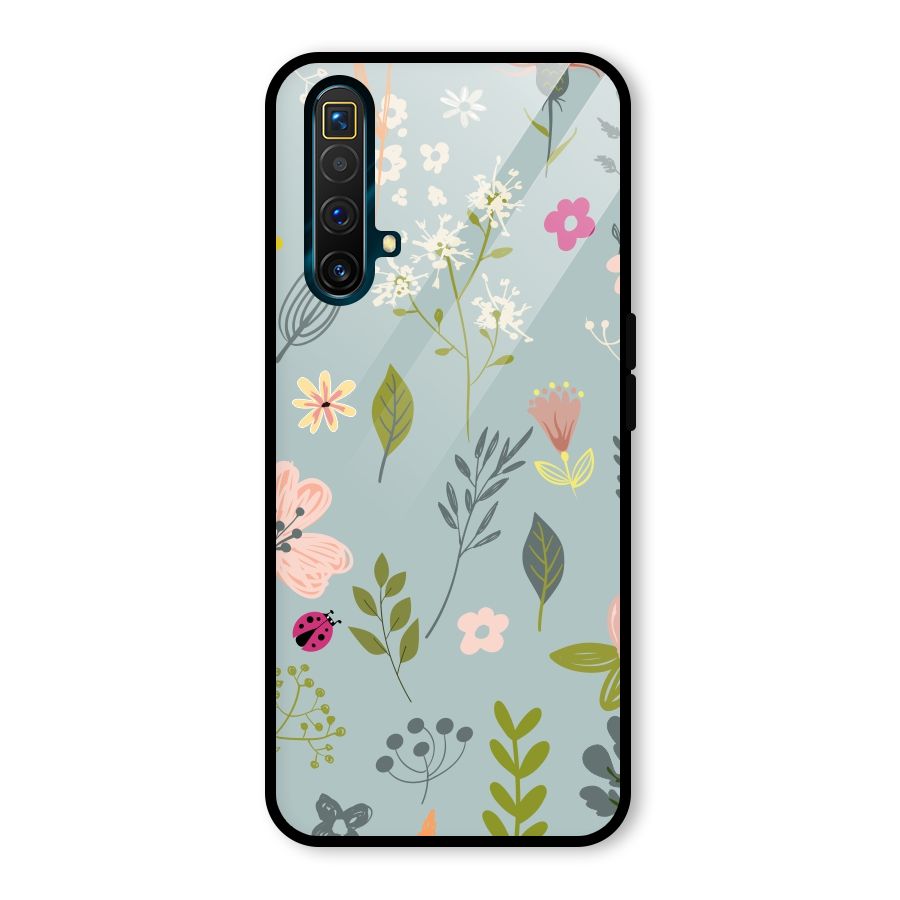 Flawless Flowers Glass Back Case for Realme X3