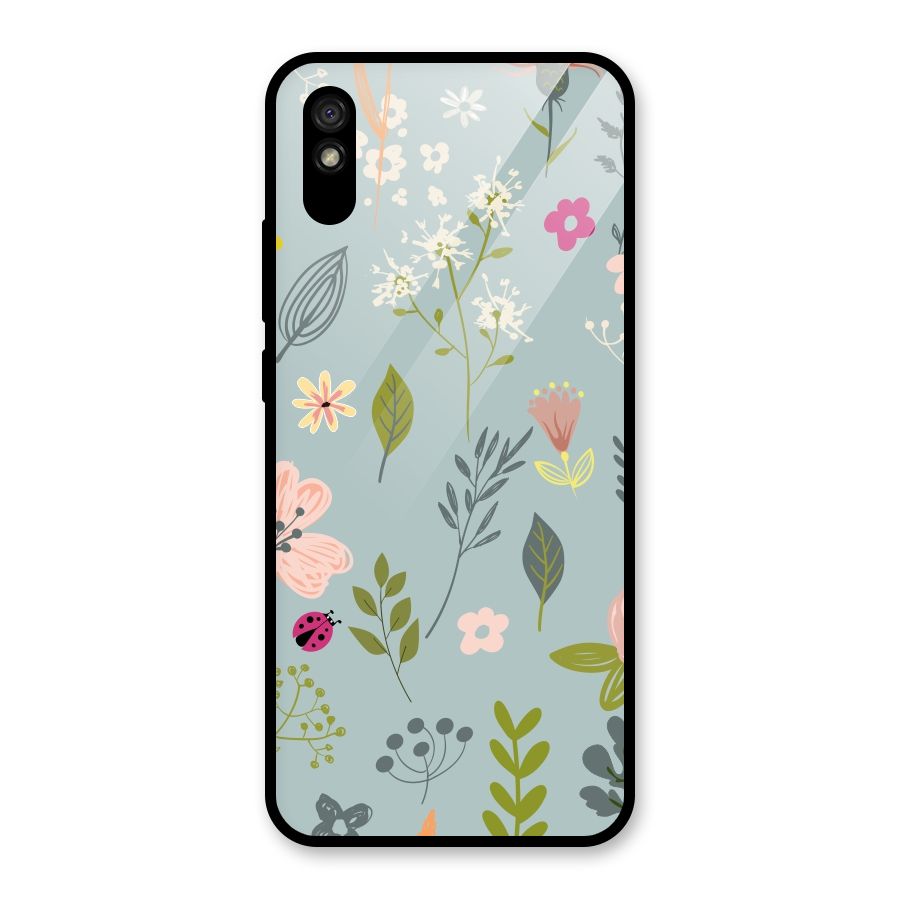 Flawless Flowers Glass Back Case for Redmi 9A