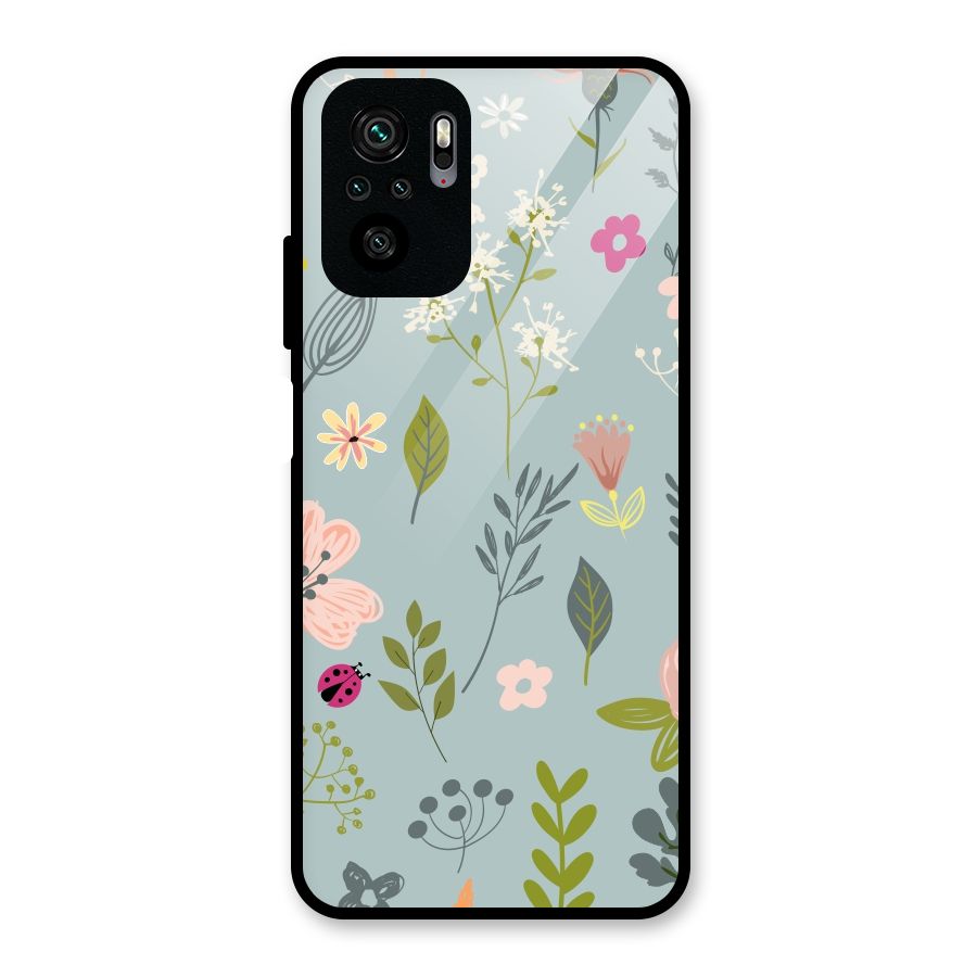 Flawless Flowers Glass Back Case for Redmi Note 10S