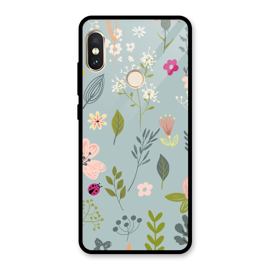 Flawless Flowers Glass Back Case for Redmi Note 5 Pro