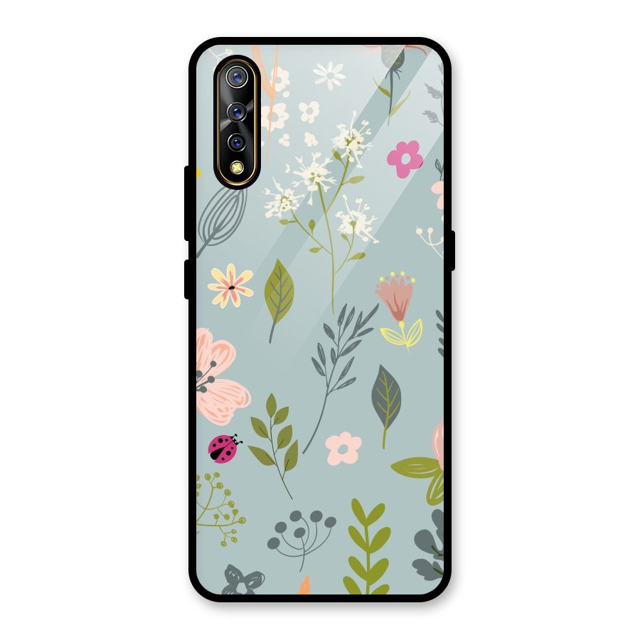 Flawless Flowers Glass Back Case for Vivo S1