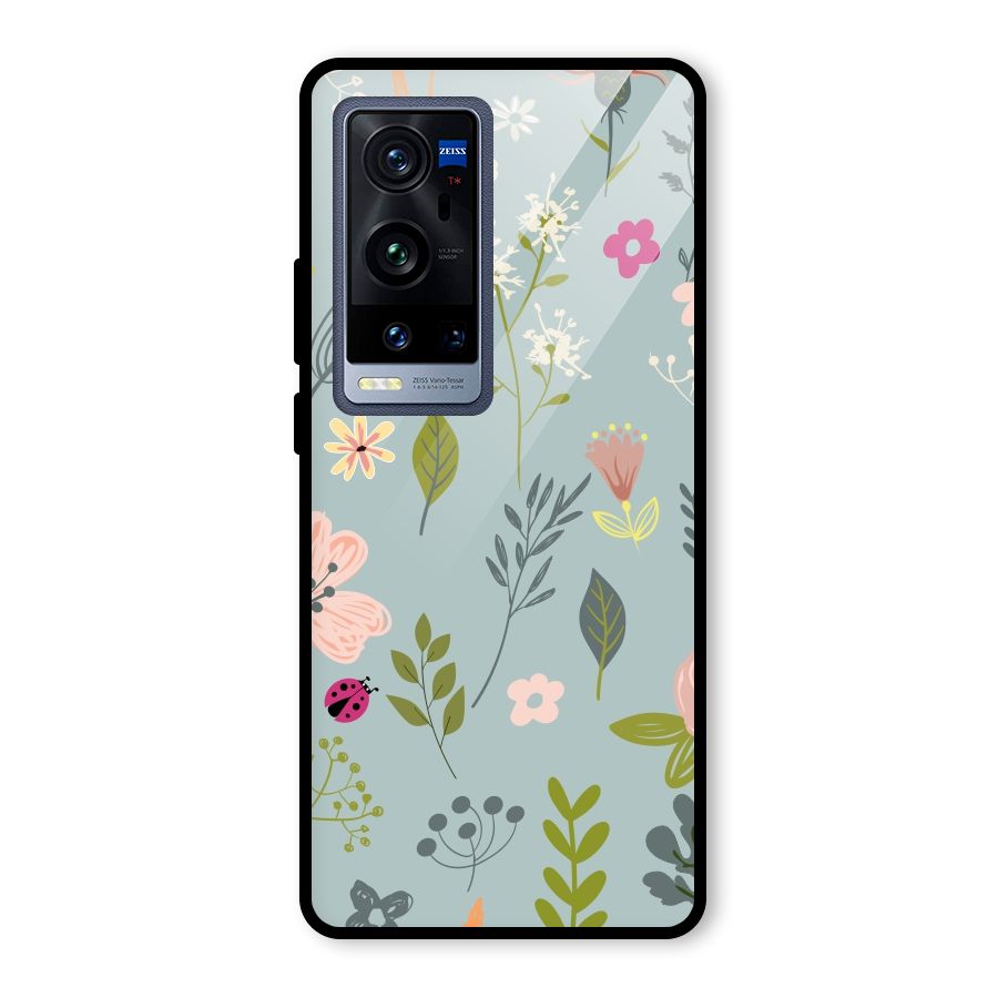 Flawless Flowers Glass Back Case for Vivo X60 Pro Plus