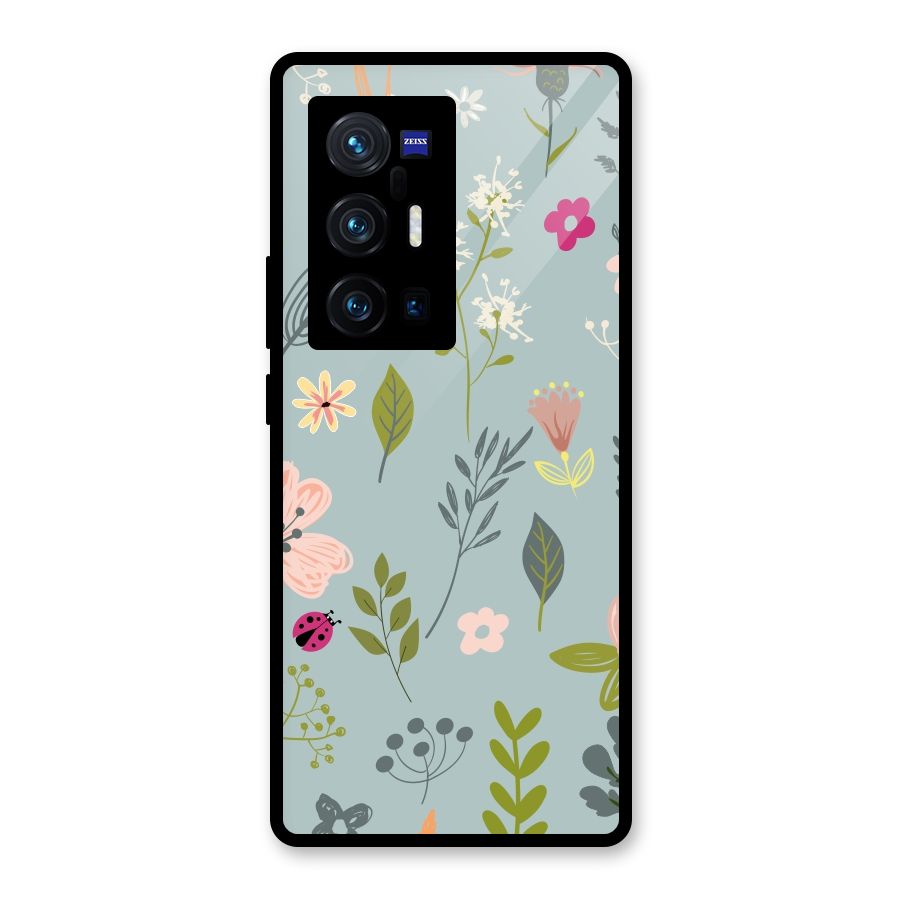 Flawless Flowers Glass Back Case for Vivo X70 Pro Plus