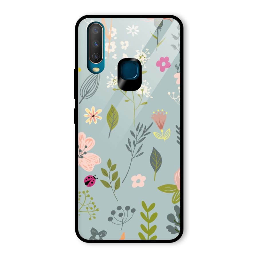 Flawless Flowers Glass Back Case for Vivo Y15