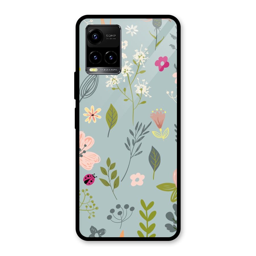 Flawless Flowers Glass Back Case for Vivo Y21T