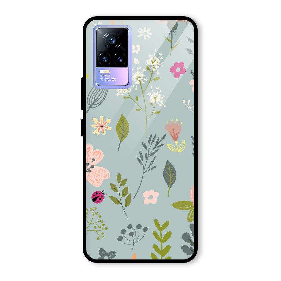 Flawless Flowers Glass Back Case for Vivo Y73