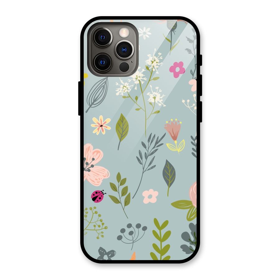 Flawless Flowers Glass Back Case for iPhone 12 Pro