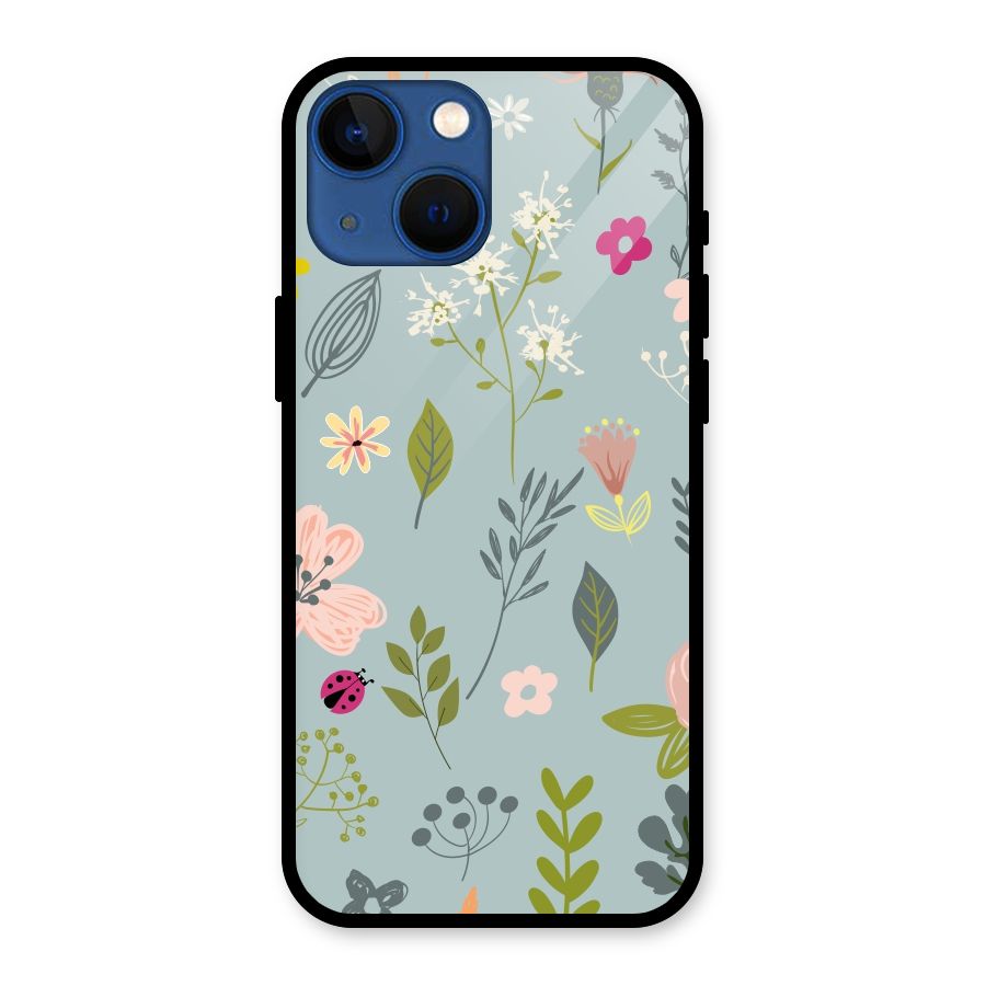 Flawless Flowers Glass Back Case for iPhone 13 Mini