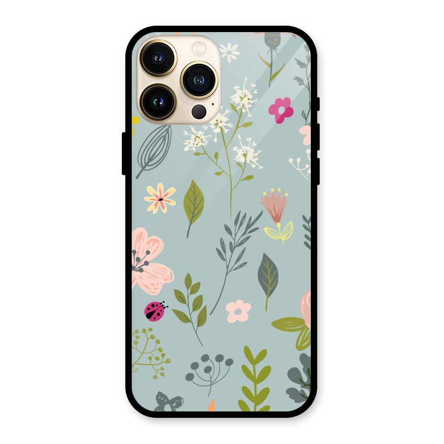Flawless Flowers Glass Back Case for iPhone 13 Pro Max