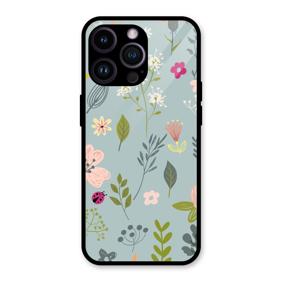 Flawless Flowers Glass Back Case for iPhone 14 Pro Max