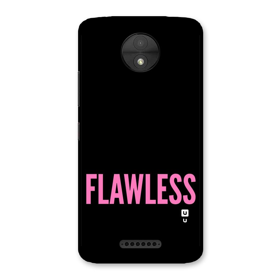 Flawless Pink Design Back Case for Moto C