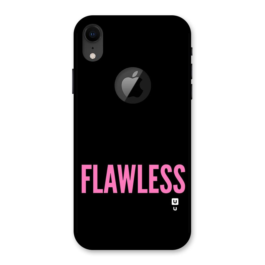 Flawless Pink Design Back Case for iPhone XR Logo Cut