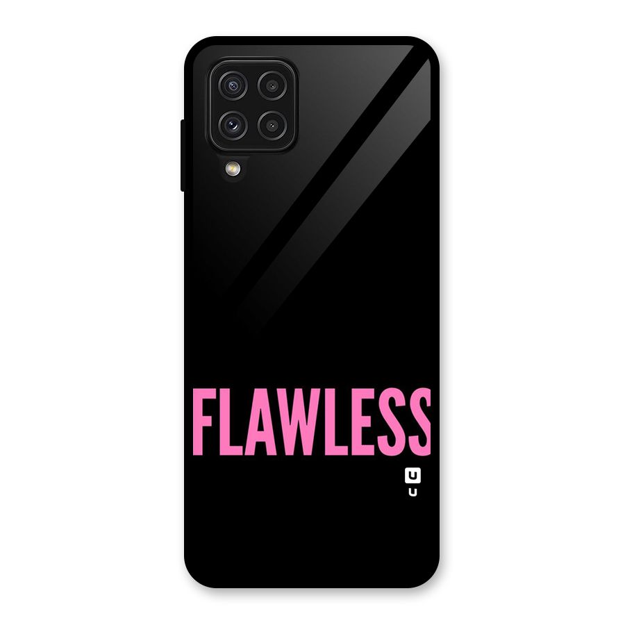 Flawless Pink Design Glass Back Case for Galaxy A22 4G