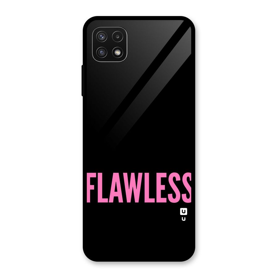 Flawless Pink Design Glass Back Case for Galaxy A22 5G