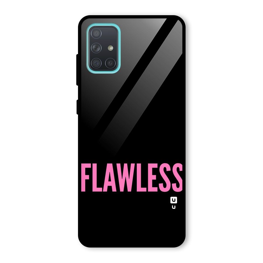 Flawless Pink Design Glass Back Case for Galaxy A71