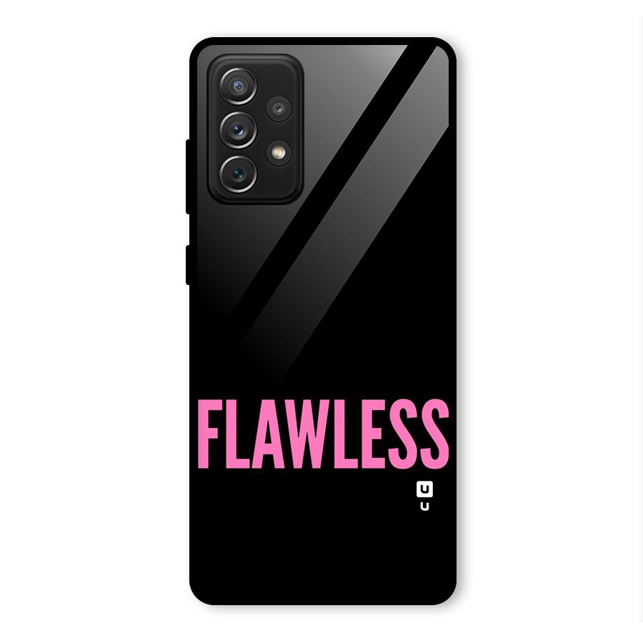 Flawless Pink Design Glass Back Case for Galaxy A72