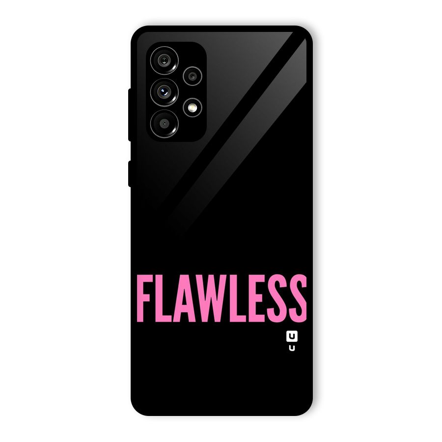 Flawless Pink Design Glass Back Case for Galaxy A73 5G