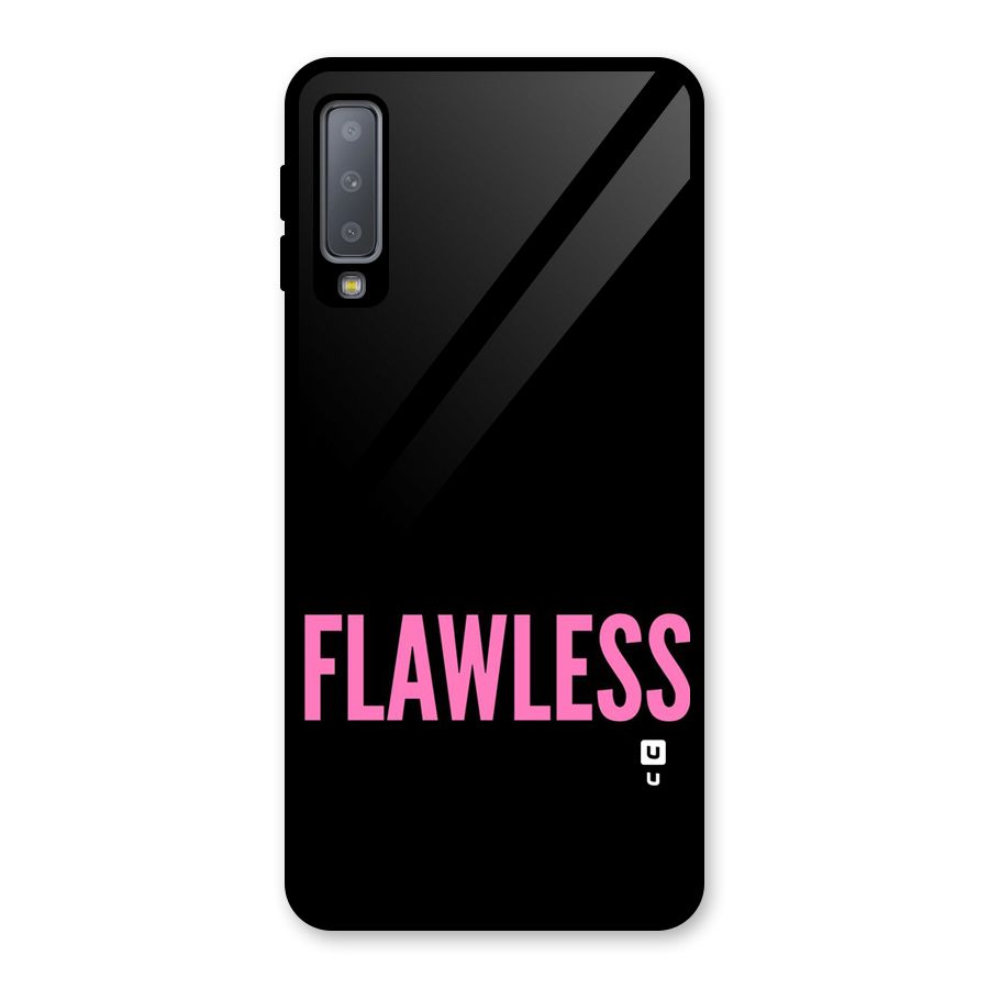 Flawless Pink Design Glass Back Case for Galaxy A7 (2018)