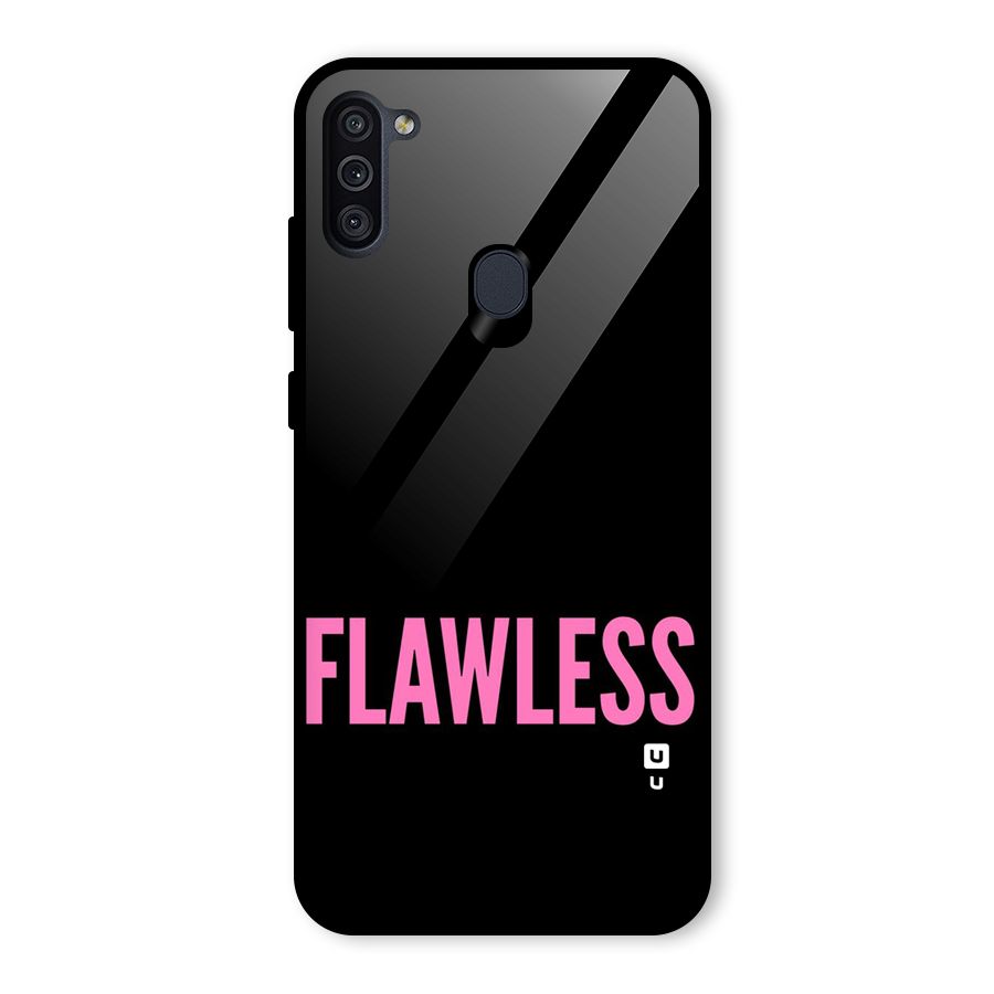 Flawless Pink Design Glass Back Case for Galaxy M11