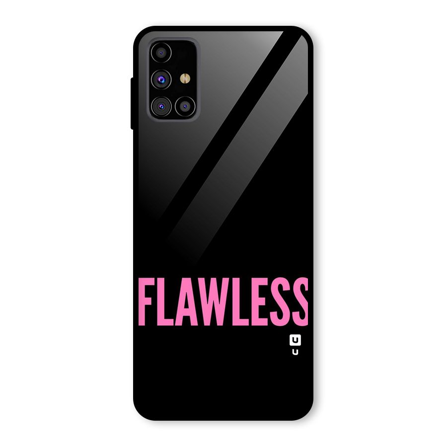 Flawless Pink Design Glass Back Case for Galaxy M31s
